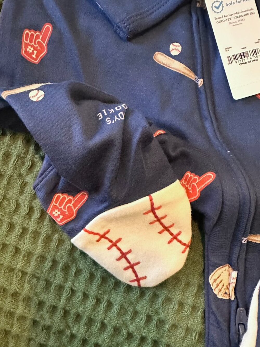 NWT Carter's Baseball Sleeper 0-3 months - Picture 3 of 3